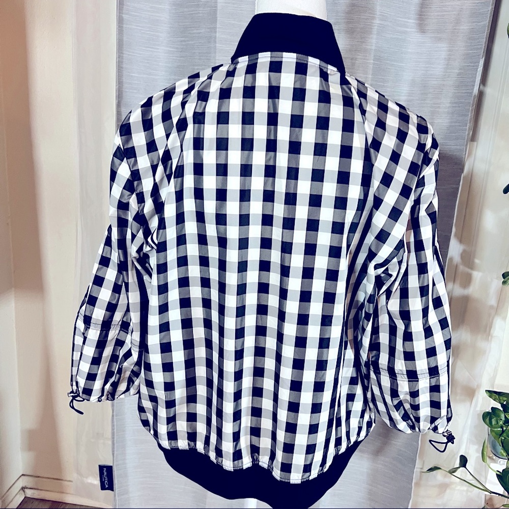 Lauren Ralph Lauren Gingham 3/4 Sleeve Lightweight Water Resistant Jacket Large - Picture 3 of 4